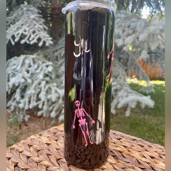 NEW Glow in the dark Halloween Skeletons Stainless Steel Insulated Tumbler - Picture 1 of 8